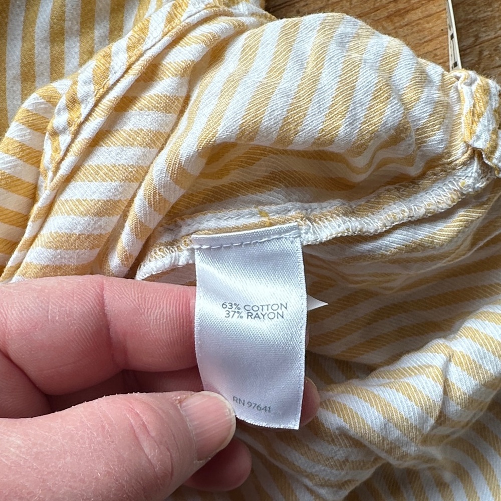 J. Jill Yellow and White Striped Top - Picture 3 of 6